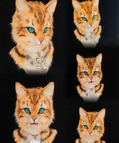 Orange Pattern Cute Feline Mini Partial Fursuit